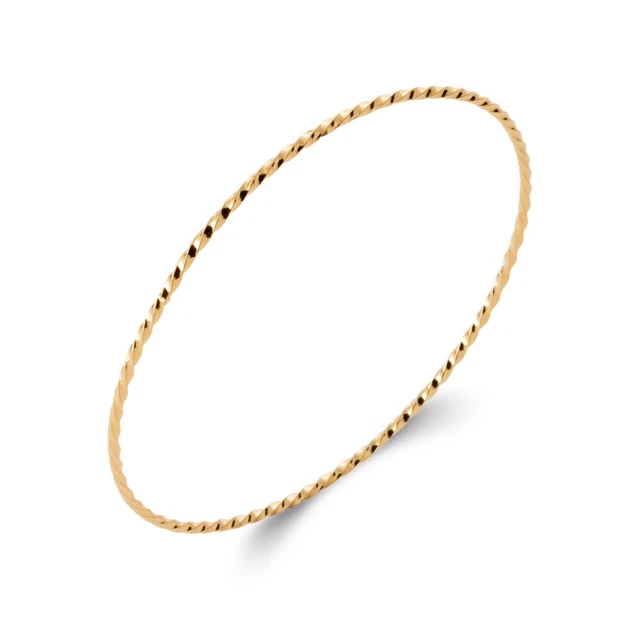Bracelet Jonc Rigide Plaqué Or 18 Carats - Fermé, 58 Mm, Sans Nickel - Neuf Avec étiquettes