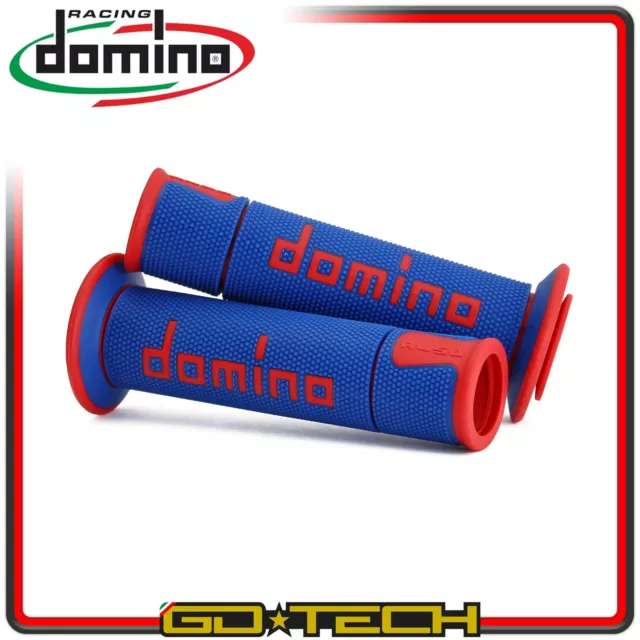 MANOPOLE DOMINO A450 MOTO SCOOTER STRADALI Blu Rosso ON ROAD RACING Forate