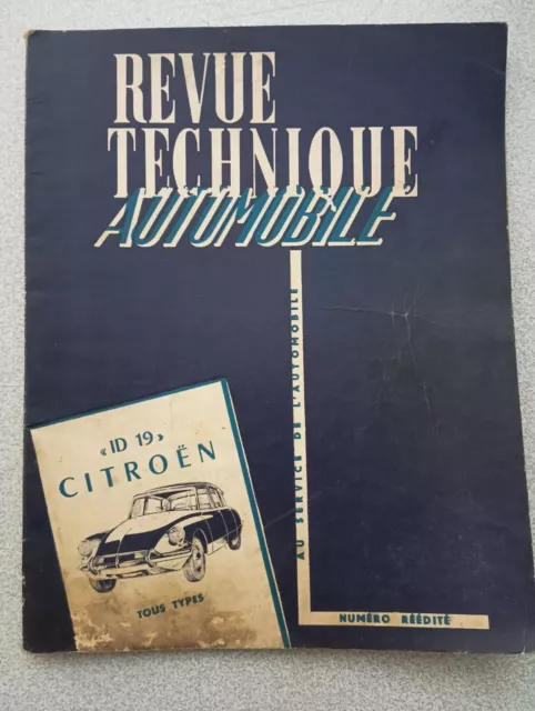 Rta Revue Technique Automobile Citroën Id19 Id 19 1957 1958 1969 1960 1961 1962