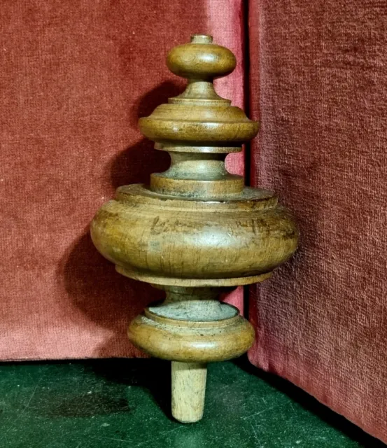 Large decorative carving post finial newel Antique french architectural salvage