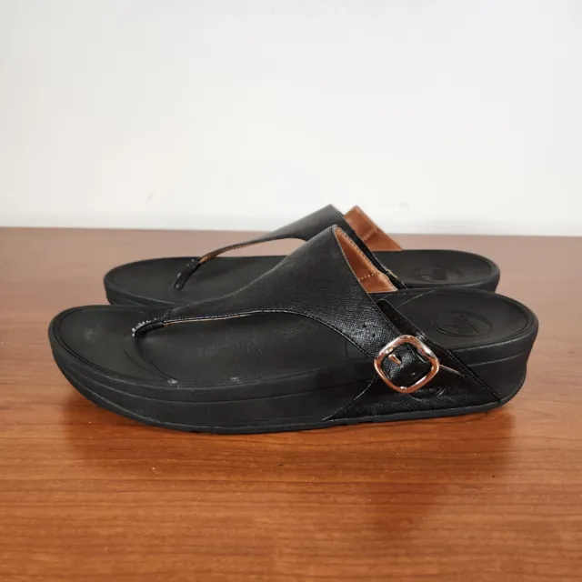 Fitflop The Skinny 458-001 Flip Flop Sandals Women's Size 11 Black Toe Post