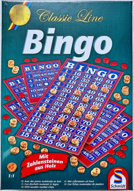 Bingo Clásico Line Schmidt Spiele Juego de la Familia Combinar Mesa 49089 Fiesta