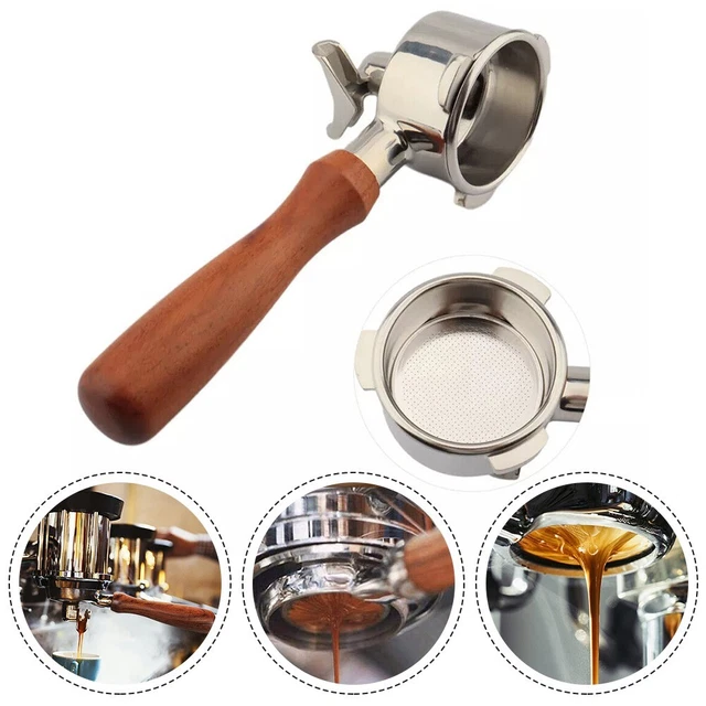 Poignée de cafetière avec panier ensemble outils en acier inoxydable avec doub