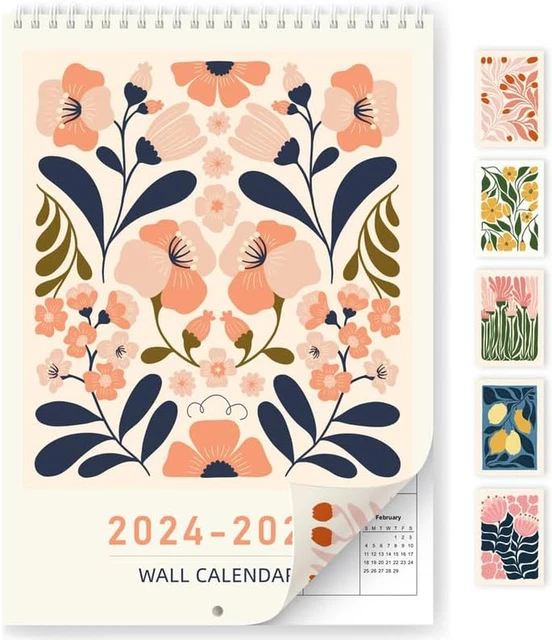 ABSTRACT ART WALL Calendar January 2024June 2025 A4 (8.3X11.7) Hanging