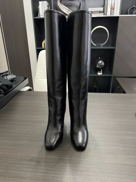 Saint Laurent Jane Leather Knee-High Boot Women's