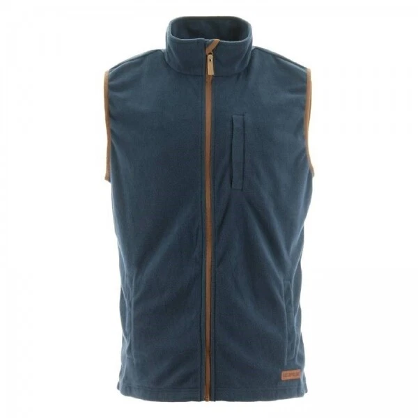 Caterpillar CONCORD FLEECE Mens Micro Fleece Full Zip Vest Body Warmer Navy