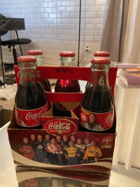 Coca-Cola Racing Family 6 pack 8oz bottles. Unopened 2003 1 Bottle Missing