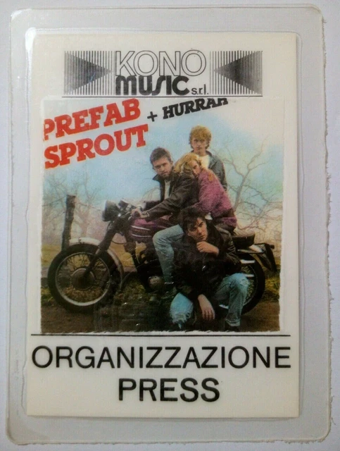 PREFAB SPROUT Concert Ticket PASS / Billet / Konzertkarte / Biglietto ROMA 1986