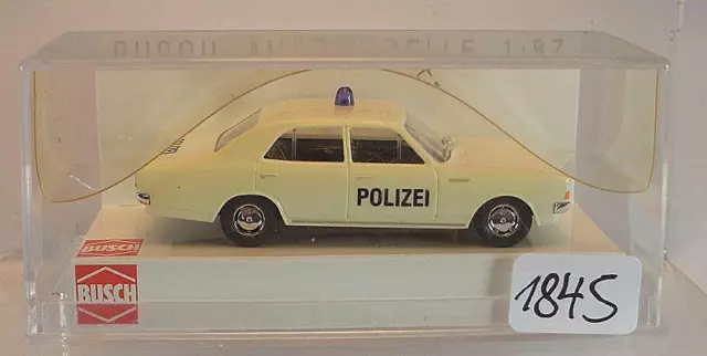Busch 1/87 Nr. 42005 Opel Rekord Limousine Polizei weiß vergilbt OVP #1845