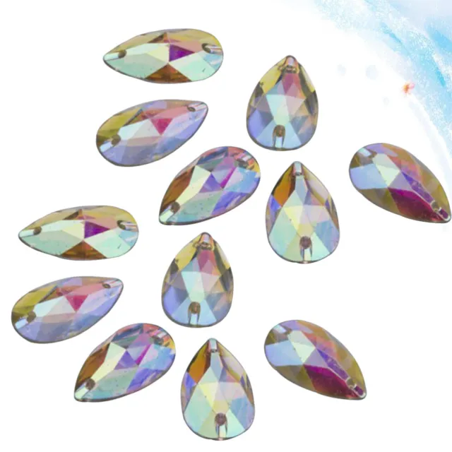 100 PIEZAS Gemas de cristal de coser facetas de piedras preciosas cuentas elegantes