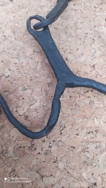 Antique 19th C. Hand Forged WROUGHT Iron Hook HANGER Hunting Farm TOOL 3