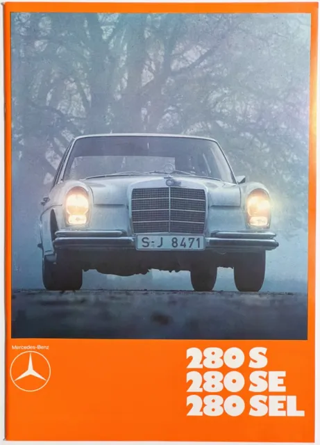 Mercedes Benz 280 S SE SEL Prospekt Verkaufsprospekt Broschüre vintage 70er
