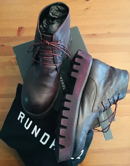 ❤️Rundholz mainline❤️Schuhe Schnürschuhe Booties❤️40 Kalbsleder Zackensohle wNeu