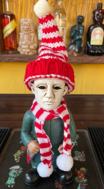 Michael Myers Christmas Gnome Horror Movie Tiki Bar Figure Statue Halloween