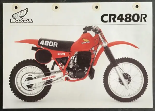 HONDA CR480R MOTOCROSS Motorcycle Sales Specification Leaflet DEC 1981