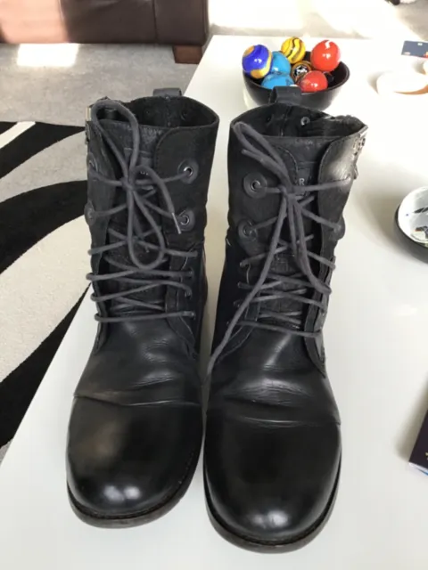 MENS LEATHER 'BUNKER' Boots Size 10.5 £15.00 - PicClick UK