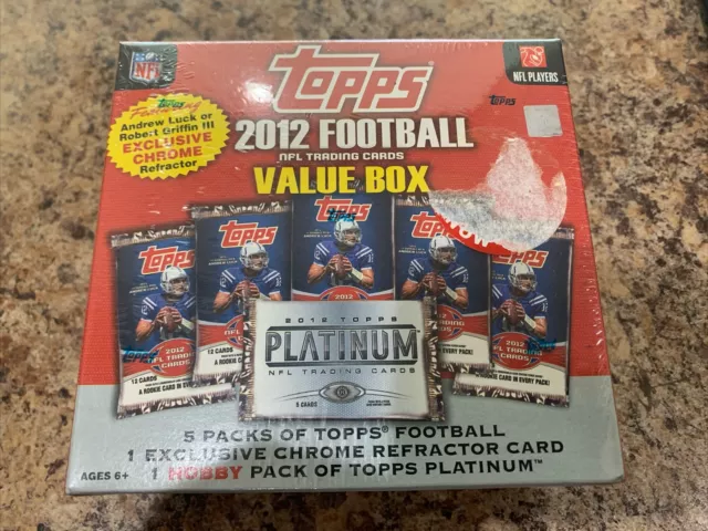 2012 Topps Football Sealed Value Box (5 Topps Packs, 1 Platinum Hobby Pack)