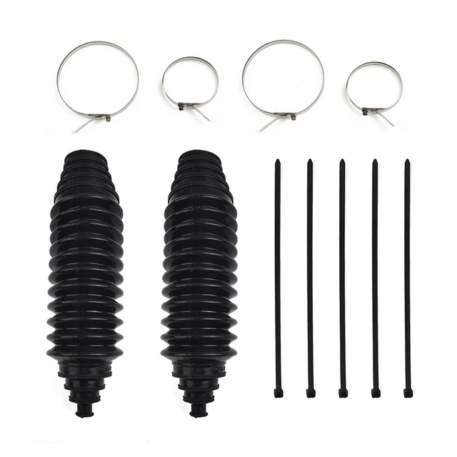 Kit Soufflets De Crémaillère De Direction Silicone Noir - Montage Universel, Neuf