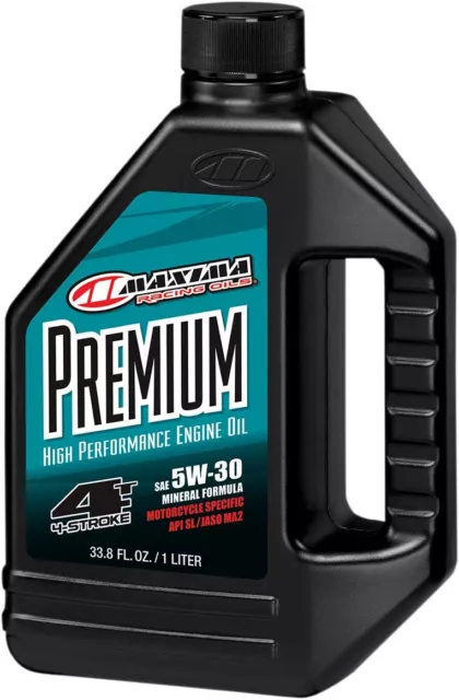 Maxima Engine Oil 4-Stroke 5w30 1 Litre 33.8 Fl. Oz. Amber