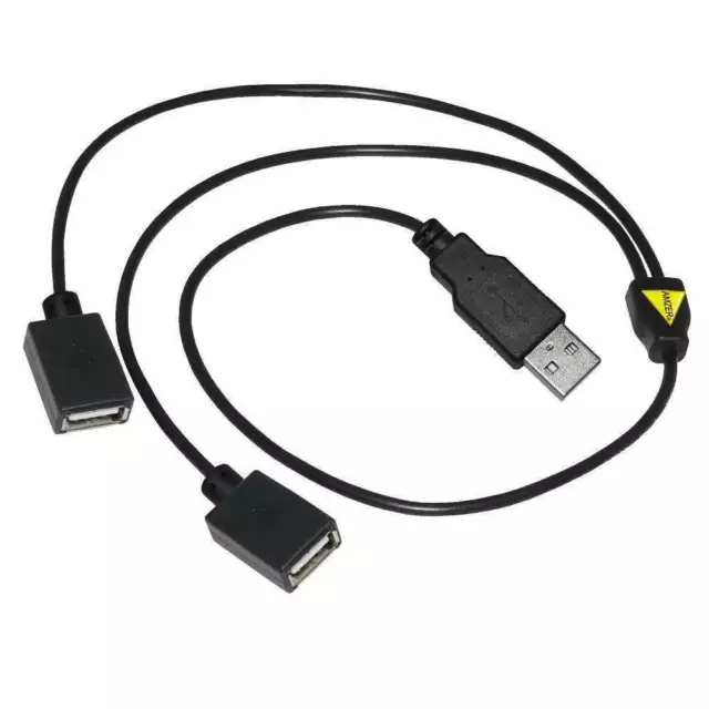 USB 2.0 A Male To Dual USB Female Y Splitter Power Cord Adapter Cable x5 PACK 3