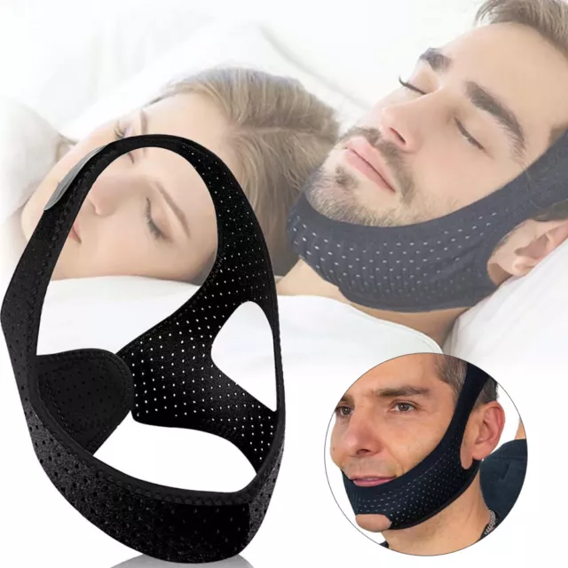 1/2/3pcs Snore Belt Stop Anti Snoring Chin Strap Quiet Sleep Apnea Jaw Solution