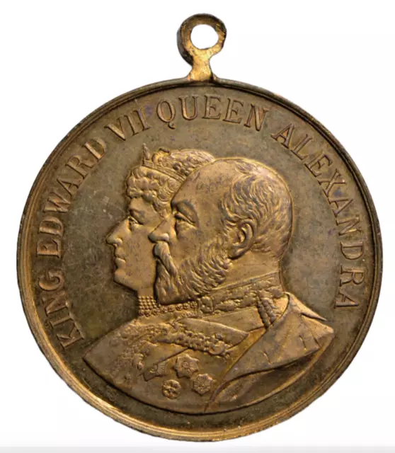 Yorkshire, Bridlington, Edward VII and Queen Alexandria, coronation medal 1902