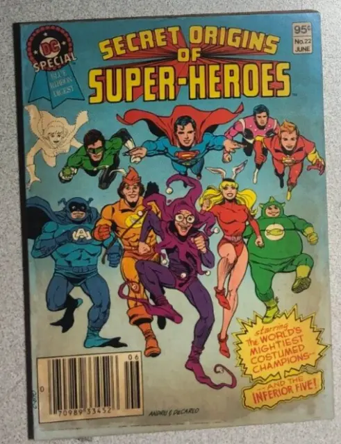 DC  COMICS SPECIAL DIGEST #22 (1982) Secret Origins of Super-Heroes VG+/FINE-