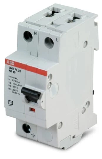 ABB Parafoudre Type 2 Autoprotégé Ph+N 230V TT-TNS Imax 40KA 2CTB803701R0100