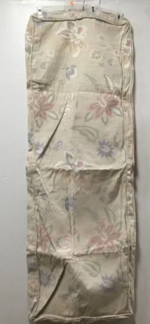 Window Seat Cushion Cover Plus 1.5 yds Matching Fabric Floral Beige R23