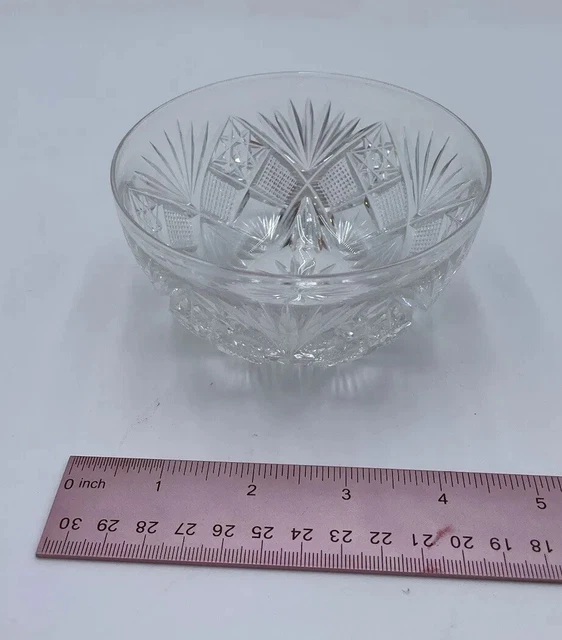 Fine Antique Abp American Brilliant Period Cut Glass 4” Bowl 3