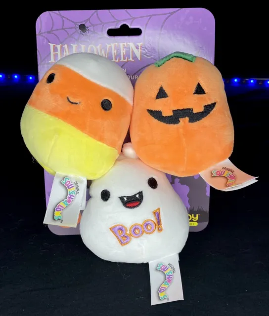 New Squishmallow 3.5” Pet Toy Collection 2021 Halloween Corn Ghost JackOLantern