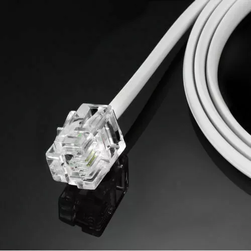 1M 2M 3M 5M 10M 15M 20M Telephone Phone Cable Cord Lead Plug for ADSL RJ11 3