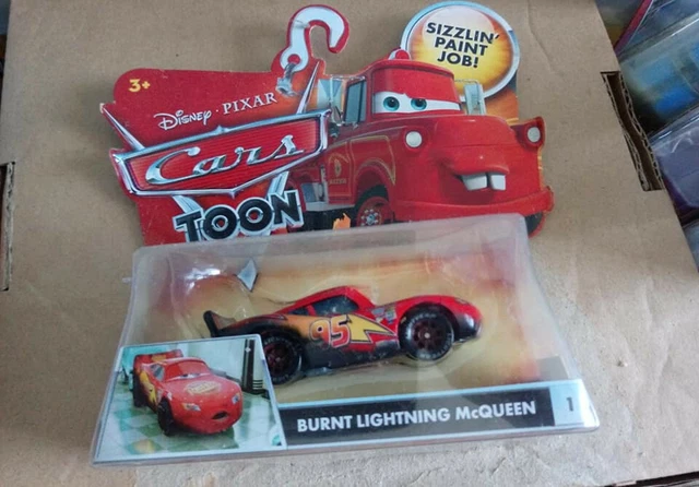 DISNEY PIXAR CARS Toon - Burnt Lightning McQueen #1 {Rescue Squad Mater ...