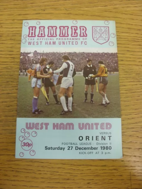 27/12/1980 West Ham United v Leyton Orient  (Light Marks). Bobfrankandelvis the