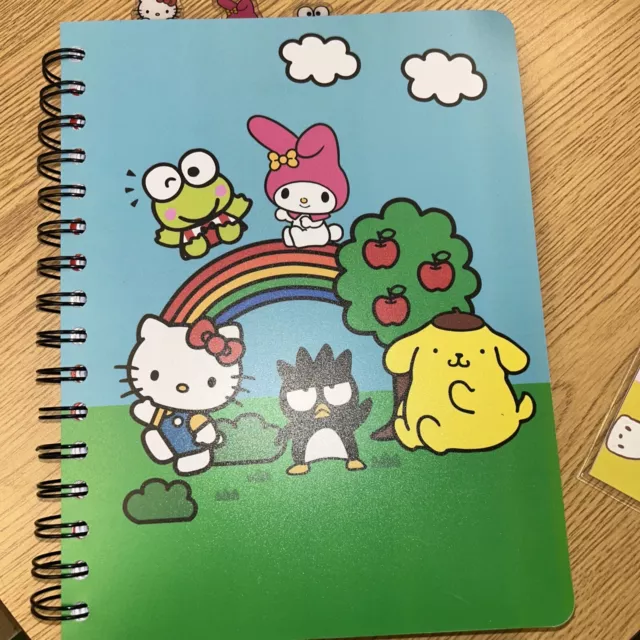 Hello Kitty Twin Friends Sanrio Notebook Spiral Line Paper 5 Tab Pages  Journal