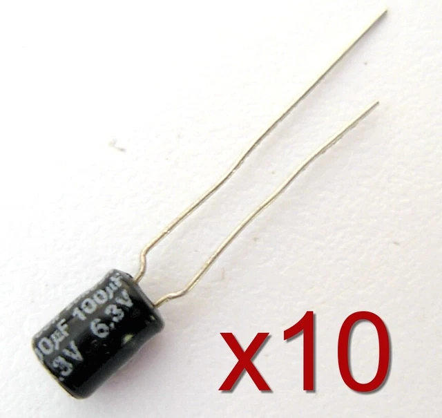 10x Condensateur Suncon 6.3V 100uF 7x5mm électrolytique Electrolytic capacitor