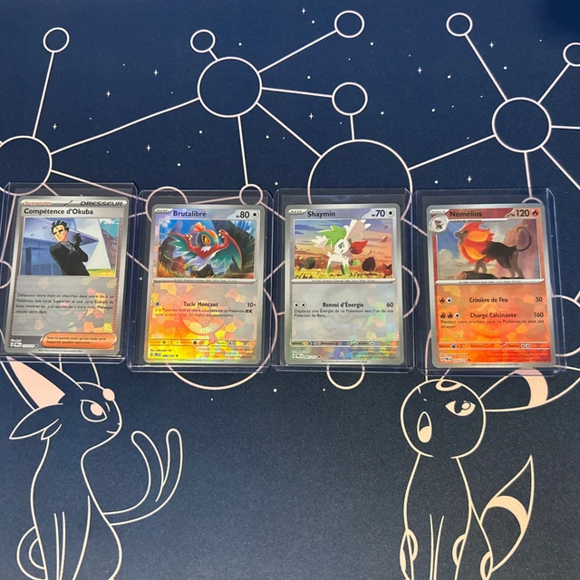 LOT DE 4 Cartes Pokémon Master hall Évolution Prismatiques EUR 58,00 LOT DE 4 Cartes Pokémon Master hall Évolution Prismatiques EUR 58,00