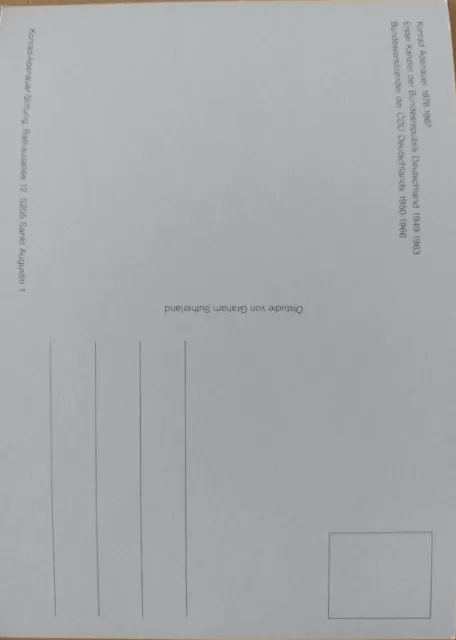 AK Konrad Adenauer - 1. Bundeskanzler -Ölstudie von Graham Sutherland-Postkarte 2