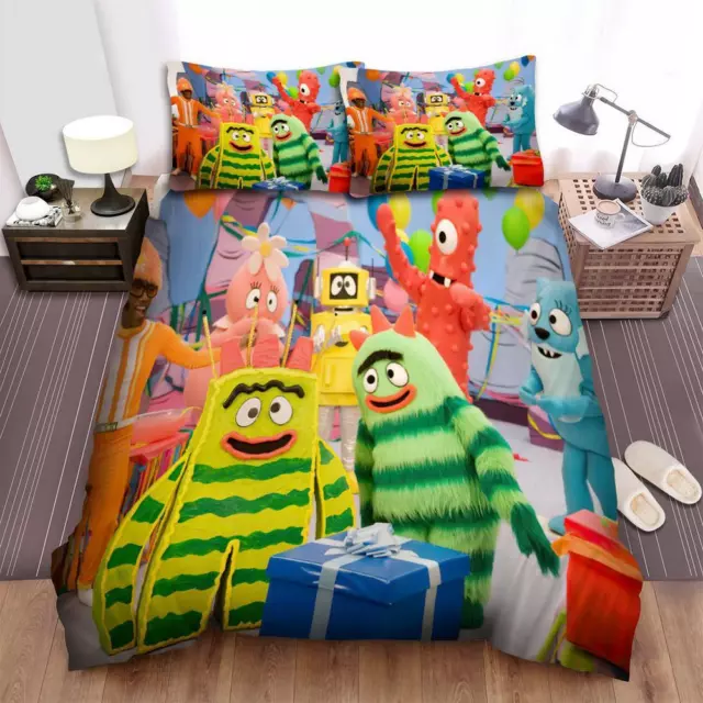 Yo Gabba Gabba! Yo Gabba Gabba Hey Quilt Duvet Cover Set Soft Bedroom Decor