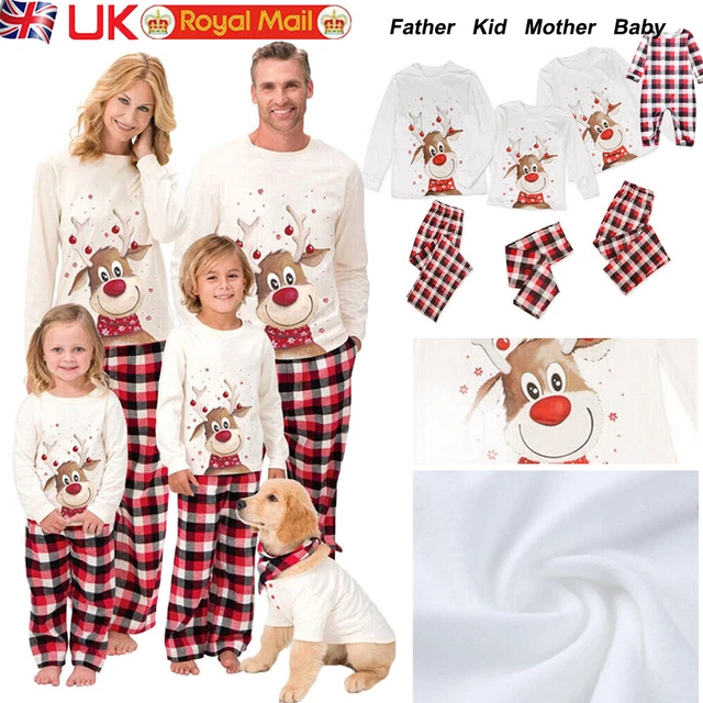 Family Matching Adult Kids Christmas Pyjamas Xmas Nightwear Pajamas Pjs Set New