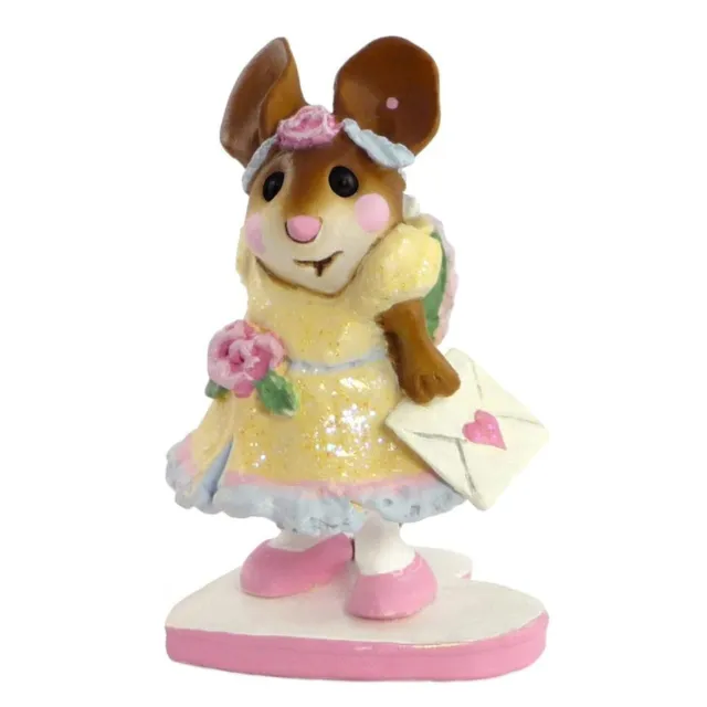 Wee Forest Folk Valentine's Day Figurine M-305 - Special Delivery (Yellow)