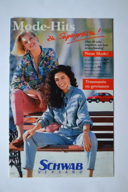 SCHWAB Versandhaus-Katalog / Prospekt aus DM-Zeit 1990er mit 24 Seiten Mode-Hits