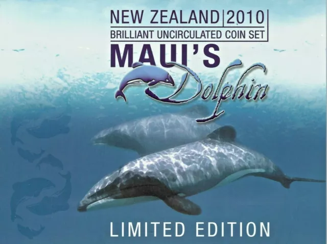 2010 New Zealand Brilliant Uncirculated Coin Set - Maui's Dolphin