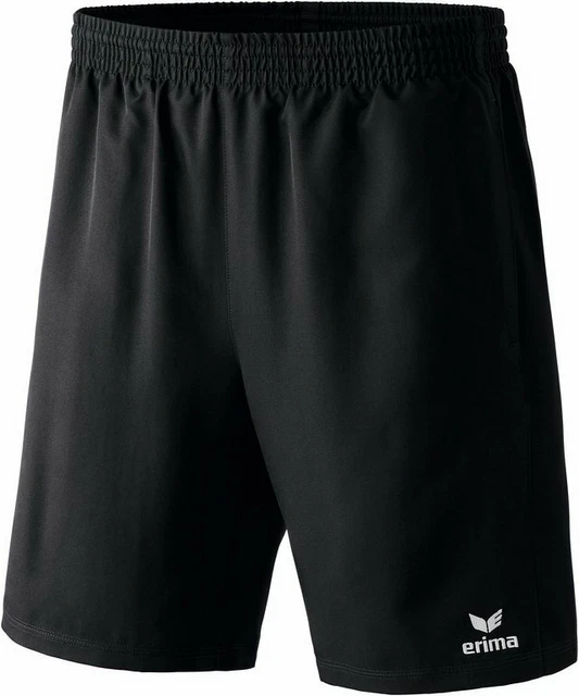 Erima Herren Short Club 1900 Schwarz mit Innenslip u. Seitentaschen  Gr. 6 - 10