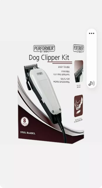 Wahl Corded Performer Dog Clipper Kit Grooming Set With Steel Blades 9160-800