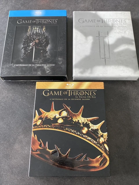 Games Of Thrones Lot De 3 Coffrets Integrales Des Saisons 1 2 Et 3 En Bluray