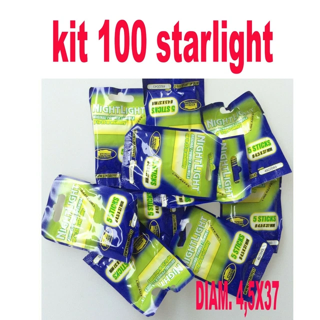 STARLIGHT PESCA NOTTURNA BATTERIA 4,5mm GALLEGGIANTE BOLOGNESE INGLESE SURFC