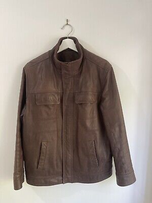 Rocha John Rocha brown real leather jacket size medium See Description