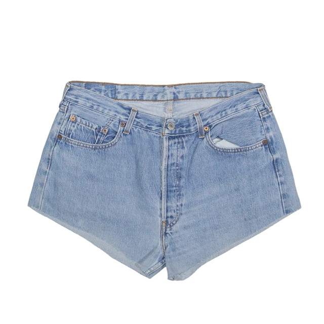 Pantaloncini denim LEVI'S 501 orlo grezzo blu normale donna M W32