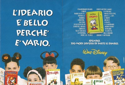 Vintage advertising Le Fiabe Disney Pubblicità del 1994 X1679 Aladdin 